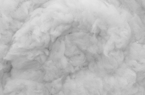  Шерстяная текстура. Кроме роскошного белого длинного шерстяного пальто, крупным планом макрос, для фона и обоев