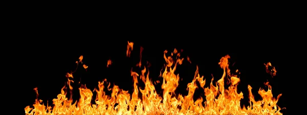 Fire Flames Black Background — Stock Photo, Image