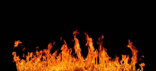 Fire Flames Black Background — Stock Photo, Image