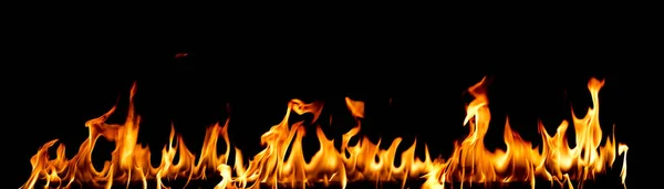 Fire Flames Black Background — Stock Photo, Image