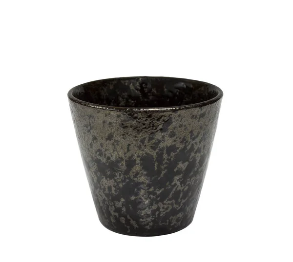 Keramik Japanischem Stil Glas Isoliert Weißen Hintergrund — Stockfoto
