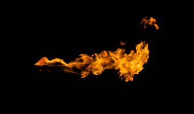 alevler siyah arkaplanda