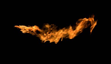 alevler siyah arkaplanda.