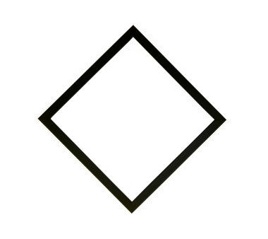 Siyah resim çerçevesi beyaz arkaplanda izole edildi.