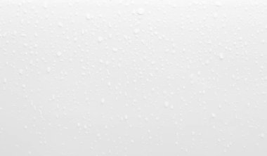 Beyaz yüzeyde arkaplan olarak su damlası