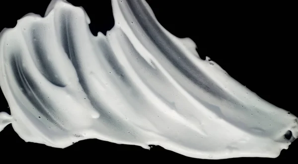 Shiny Shaving Foam Line Black Background — Stock Photo, Image