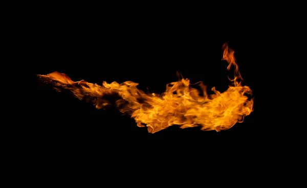 Fire Flames Black Background — Stock Photo, Image