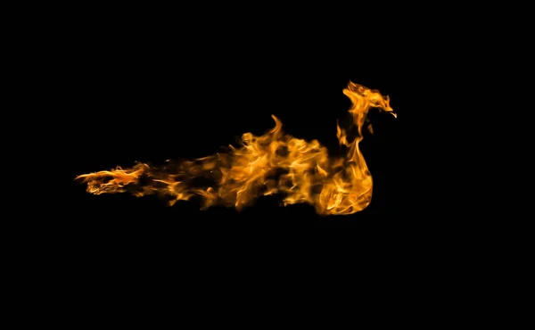 Fire Flames Black Background — Stock Photo, Image