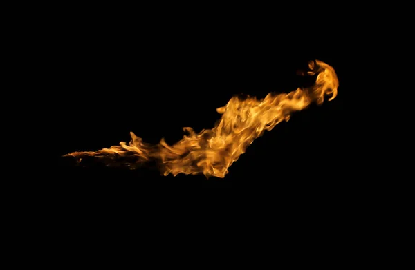 Fire Flames Black Background — Stock Photo, Image