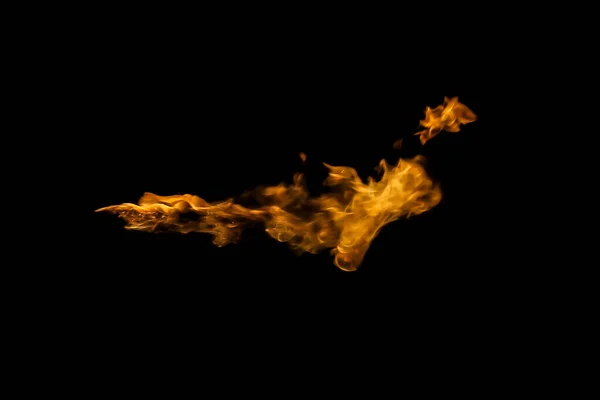 Fire Flames Black Background — Stock Photo, Image