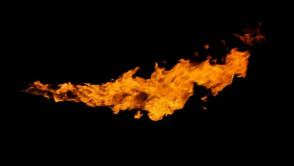 Fire Flames Black Background — Stock Photo, Image