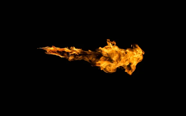 Fire Flames Black Background — Stock Photo, Image