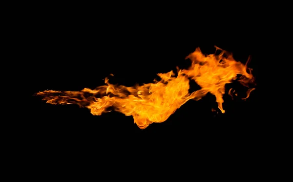 Fire Flames Black Background — Stock Photo, Image