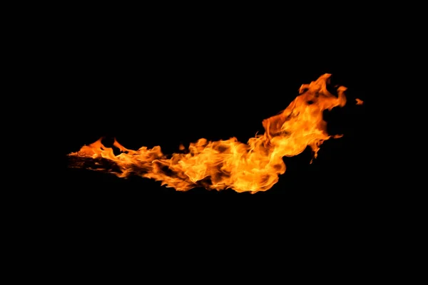 Fire Flames Black Background — Stock Photo, Image