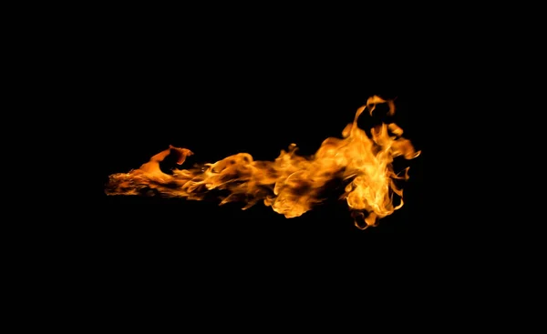 Fire Flames Black Background — Stock Photo, Image