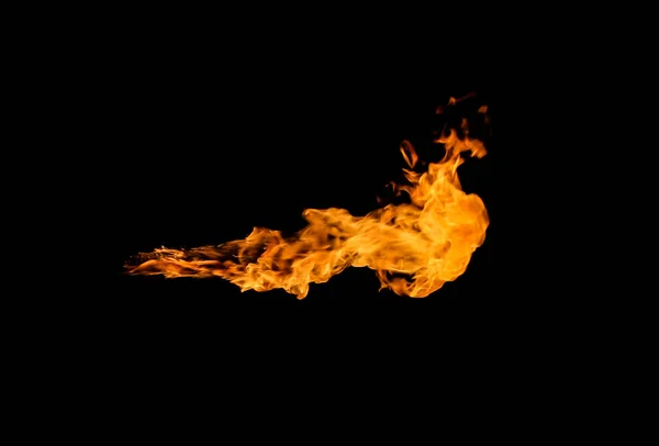 Fire Flames Black Background — Stock Photo, Image