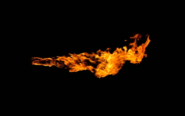 Fire Flames Black Background — Stock Photo, Image