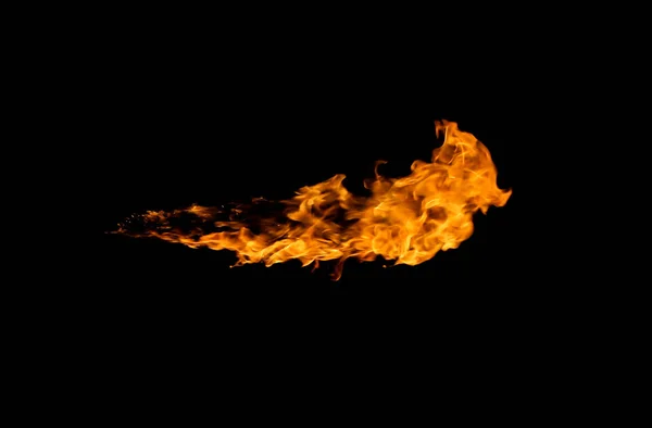 Fire Flames Black Background — Stock Photo, Image