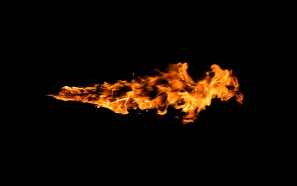 Fire Flames Black Background — Stock Photo, Image