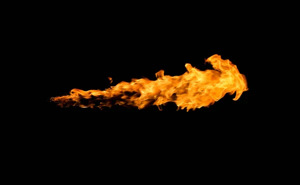 Fire Flames Black Background — Stock Photo, Image