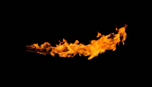 Fire Flames Black Background — Stock Photo, Image