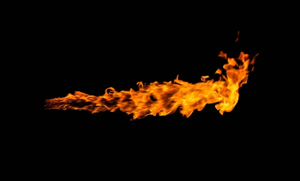 Fire Flames Black Background — Stock Photo, Image