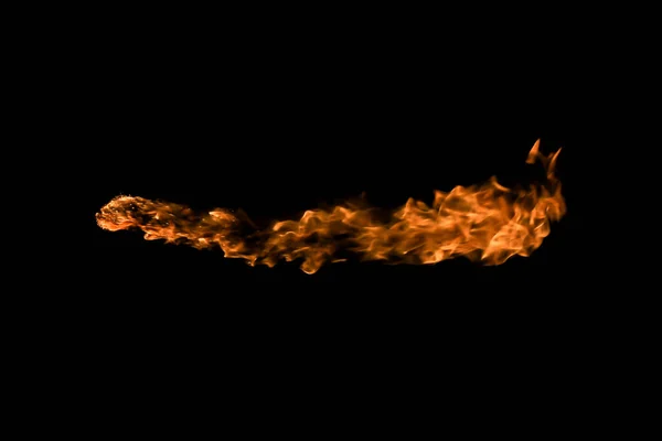 Foc Flăcări Fundal Negru — Fotografie, imagine de stoc