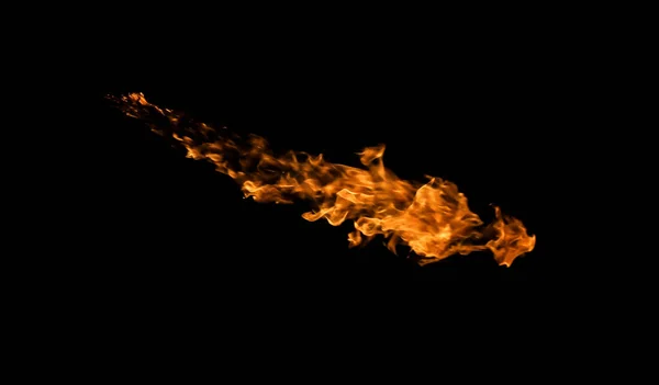 黒い背景の炎 — ストック写真