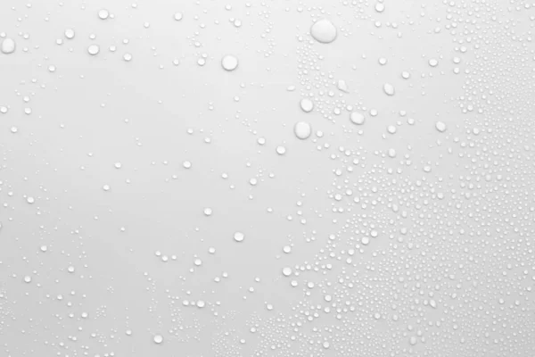 Капли Воды Белой Поверхности Качестве Фона — стоковое фото