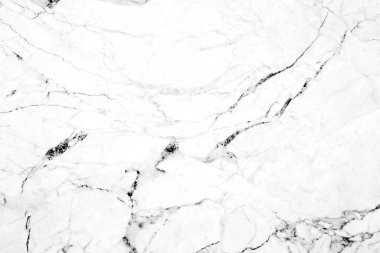 Arkaplan veya tasarım sanatı için doğal desenli beyaz mermer dokusu.