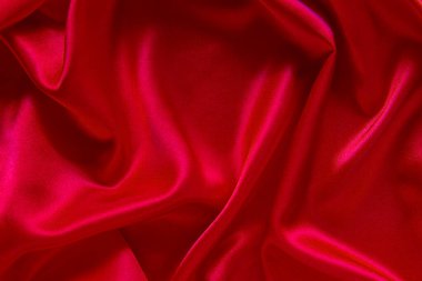 Kırmızı bez dalga arkaplan dokusu.