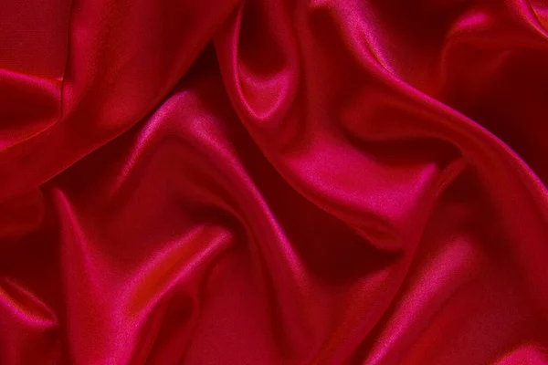 Vermelho Pano Ondas Fundo Textura — Fotografia de Stock