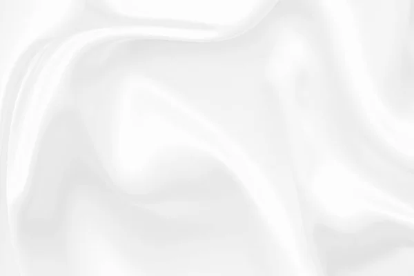 Weißes Tuch Hintergrund Abstrakt Mit Weichen Wellen — Stockfoto