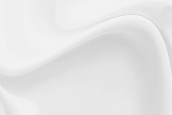 Fond Tissu Blanc Abstrait Avec Des Vagues Douces — Photo