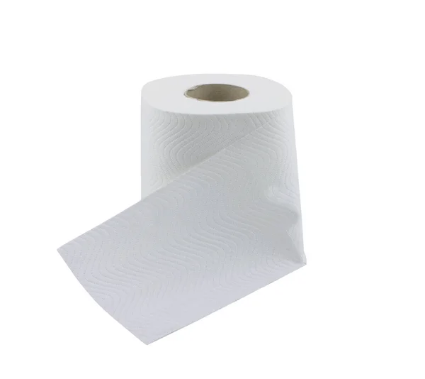Toiletpapier Toiletpapier Dat Wit Geïsoleerd — Stockfoto