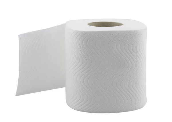 Рулон Туалетной Бумаги Ткани Изолированный Белом — стоковое фото