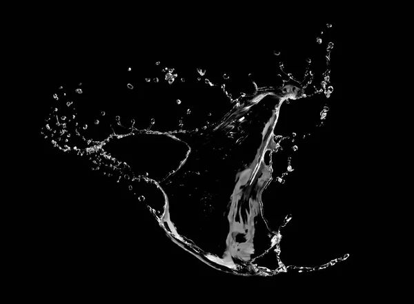 Éclaboussures Eau Isolées Sur Fond Noir Images De Stock Libres De Droits