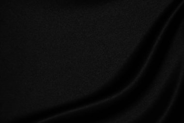Pürüzsüz siyah ipek ya da saten doku soyut arkaplan olarak kullanılabilir