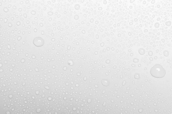 Wassertropfen Auf Weißem Hintergrund Draufsicht — Stockfoto