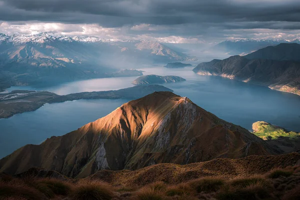 Vista Dal Roy Peak Sul Lago Wanaka Nuova Zelanda — Foto Stock