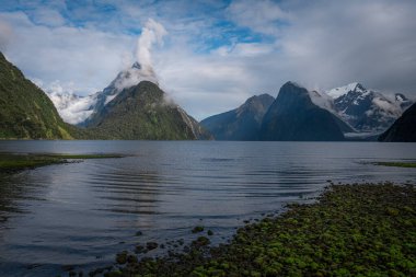 Milford Sound in Fiordland Ulusal Parkı Güney Adası, Yeni Zelanda