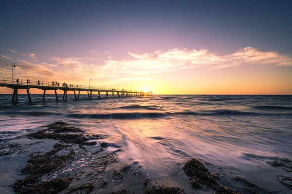 Glenelg jetty at sunset, Adelaide, Australia