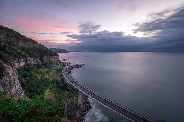 Sea Cliff Bridge Grand Pacific Enhet Nsw Australien Vid Solnedgången — Stockfoto