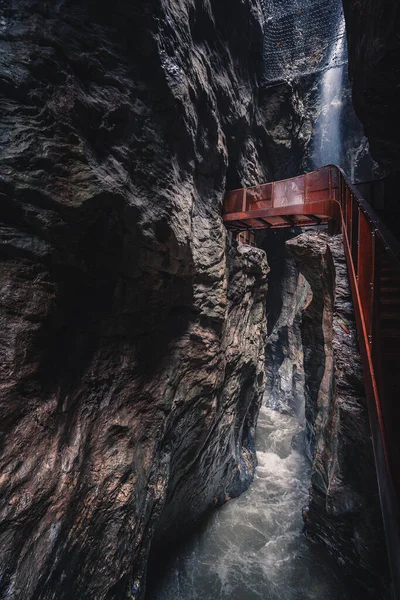 Lichtenštejnský Kaňon Horních Rakouských Alpách — Stock fotografie