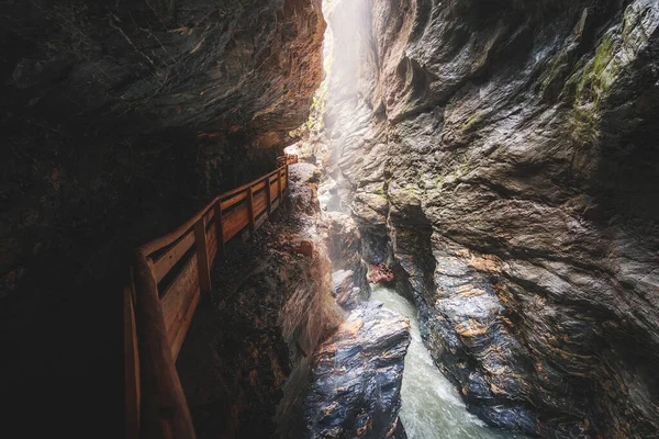 Liechtenstein Kanyon Felső Ausztriai Alpokban — Stock Fotó