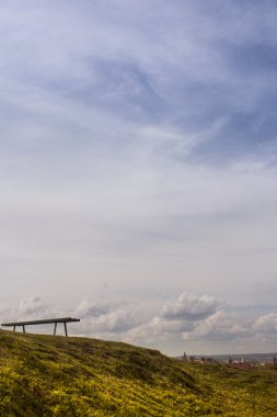 Tezgah, manzarası, şehir mesafe.