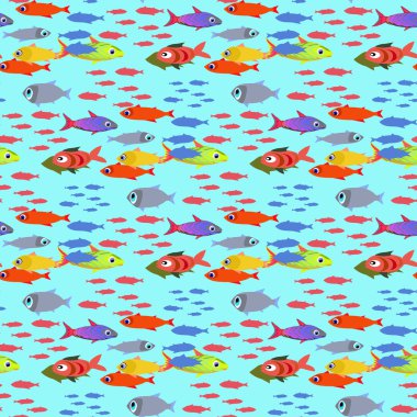 Arka plan parlak renkli balık. Sorunsuz.