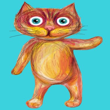 Metin için yer ile şirin kedi.