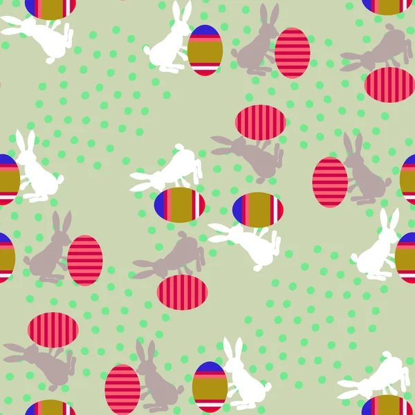 Fondo con la imagen de huevos de Pascua.Sin costuras . — Vector de stock