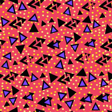 Kırmızı bir arka plan üzerinde geometrik desen. Sorunsuz.